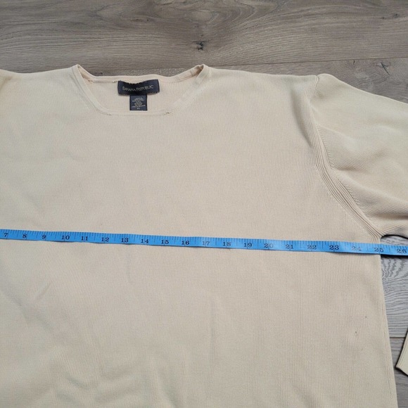 Banana Republic Sweater Men Extra Large Beige Classiccore Preppy Casual Academia - Picture 4 of 7